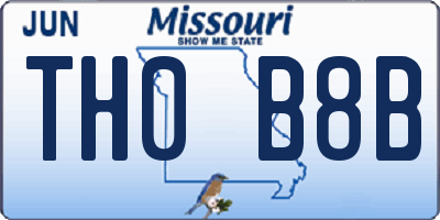 MO license plate TH0B8B