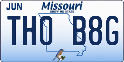 MO license plate TH0B8G