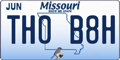 MO license plate TH0B8H