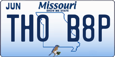 MO license plate TH0B8P