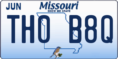 MO license plate TH0B8Q