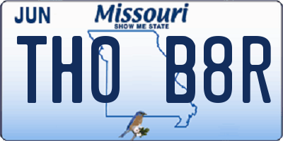 MO license plate TH0B8R