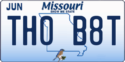MO license plate TH0B8T