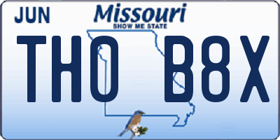 MO license plate TH0B8X