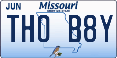 MO license plate TH0B8Y