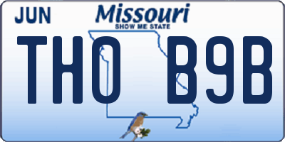 MO license plate TH0B9B