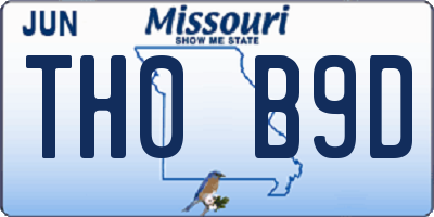MO license plate TH0B9D