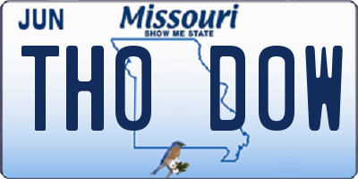 MO license plate TH0D0W