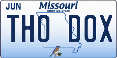 MO license plate TH0D0X