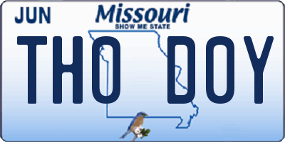MO license plate TH0D0Y