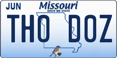 MO license plate TH0D0Z