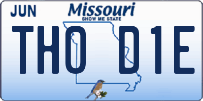 MO license plate TH0D1E