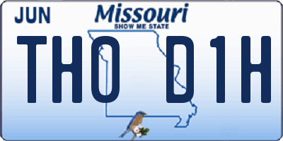 MO license plate TH0D1H