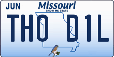MO license plate TH0D1L