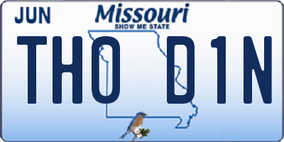 MO license plate TH0D1N