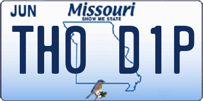 MO license plate TH0D1P