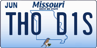 MO license plate TH0D1S
