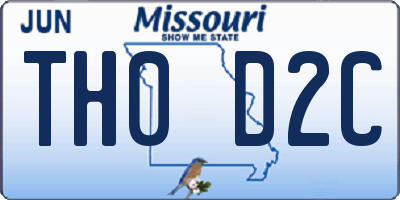 MO license plate TH0D2C