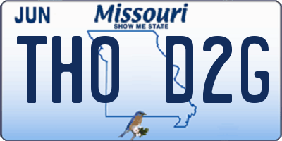 MO license plate TH0D2G