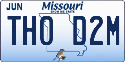 MO license plate TH0D2M