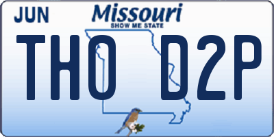 MO license plate TH0D2P