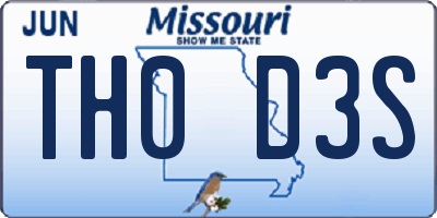 MO license plate TH0D3S
