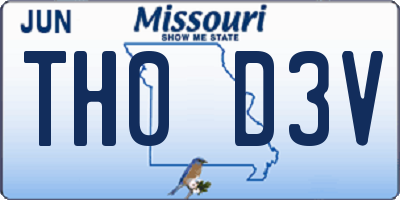 MO license plate TH0D3V