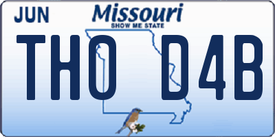MO license plate TH0D4B