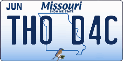 MO license plate TH0D4C