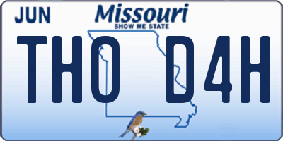 MO license plate TH0D4H
