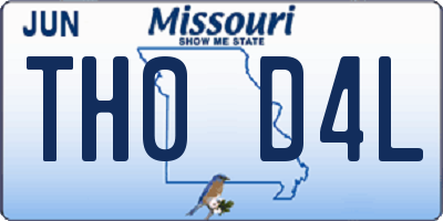 MO license plate TH0D4L