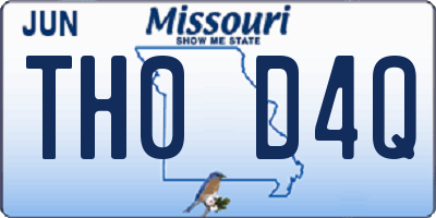 MO license plate TH0D4Q