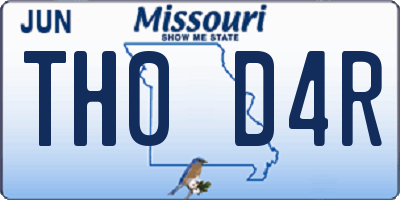 MO license plate TH0D4R