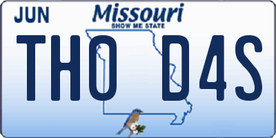 MO license plate TH0D4S
