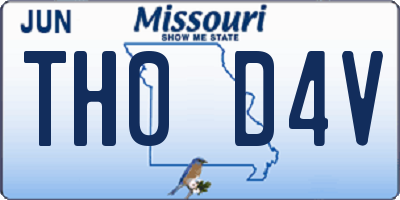 MO license plate TH0D4V