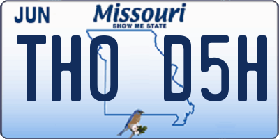 MO license plate TH0D5H