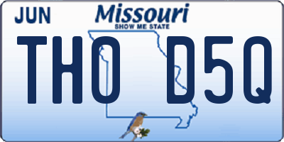 MO license plate TH0D5Q