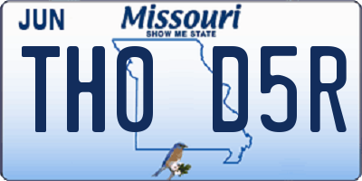 MO license plate TH0D5R