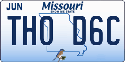 MO license plate TH0D6C
