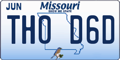 MO license plate TH0D6D