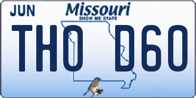 MO license plate TH0D6O