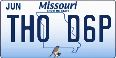 MO license plate TH0D6P