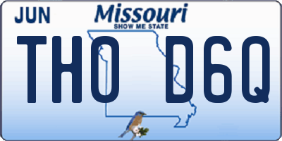 MO license plate TH0D6Q