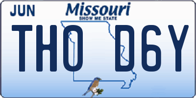 MO license plate TH0D6Y