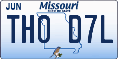MO license plate TH0D7L