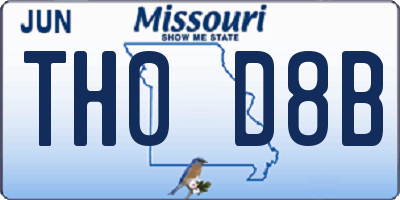 MO license plate TH0D8B