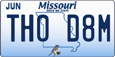 MO license plate TH0D8M