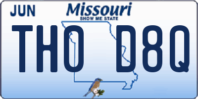 MO license plate TH0D8Q