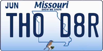 MO license plate TH0D8R