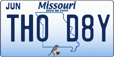 MO license plate TH0D8Y
